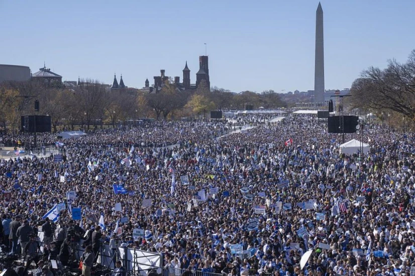"Марш за Израел": 200 хиляди събраха във Вашингтон в подкрепа и единство