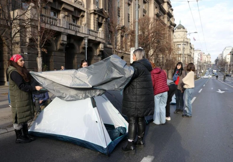 Протестиране блокира центъра на Белград